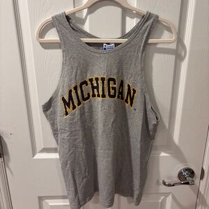 Vintage Champion University of Michigan UM Graphic Tank Top Gray Size M